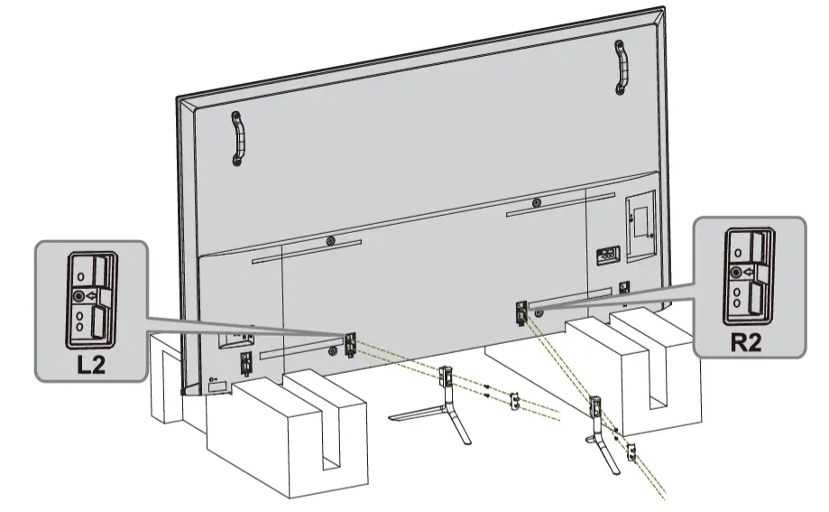 Attach the TV stand 3