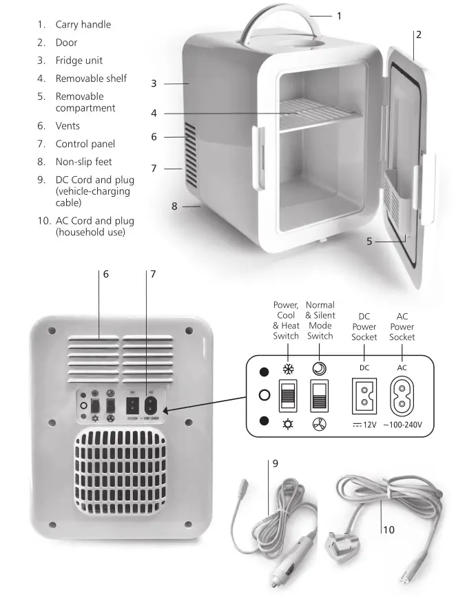 Lakeland Mini Fridge - PRODUCT FEATURES