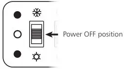 Lakeland Mini Fridge - Power OFF position