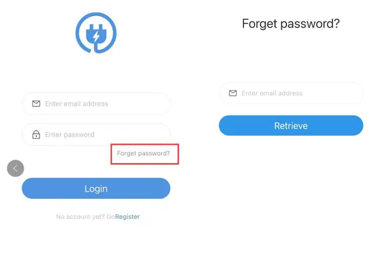 DUOSIDA 32A Wallbox DC Charger App - Forget password