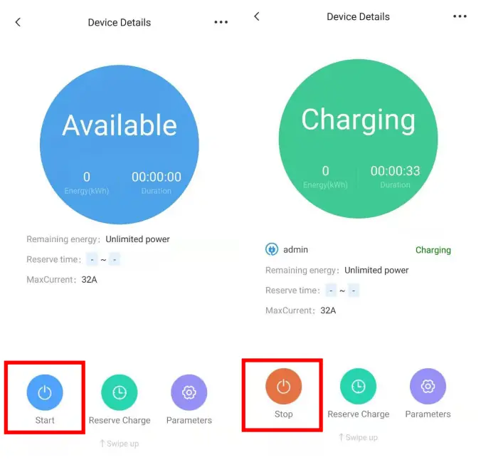 DUOSIDA 32A Wallbox DC Charger App - Start and stop charging 1