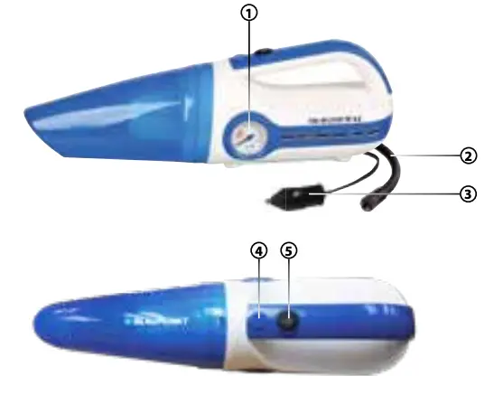 TIRE INFLATOR & VACUUM CLEANER