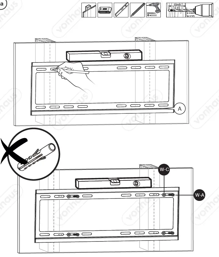 VonHaus-3005090-32-55-Inch-Flat-To-Wall-TV-Bracket-fig14