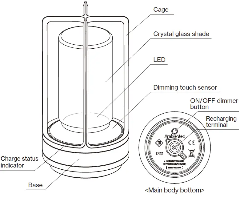 Ambientec TP-01SS TURN+ Stainless Table Lamp LED Lighting main body 01