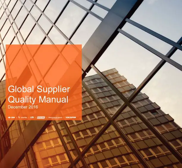 Global Supplier Quality SQM Manual