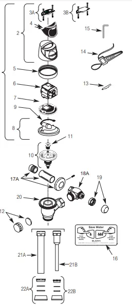 Sloan 8100 HET-HEU Complete Flushometer Models-fig23