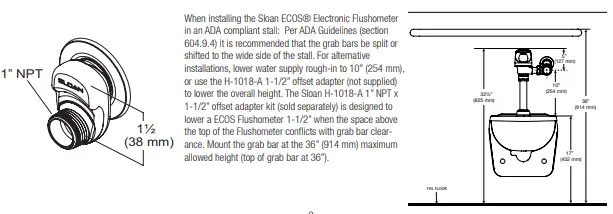 Sloan 8100 HET-HEU Complete Flushometer Models-fig4