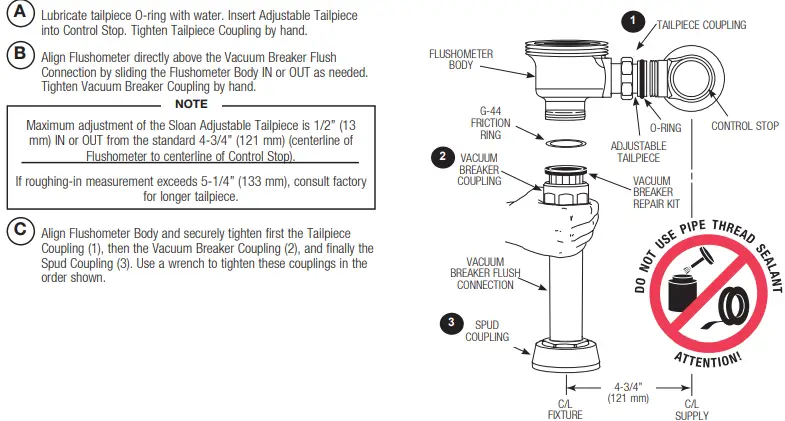 Sloan 8100 HET-HEU Complete Flushometer Models-fig9