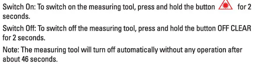 luxorparts Distance meter - Switching On and Off