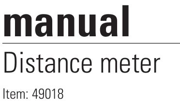 luxorparts Distance meter User Manual