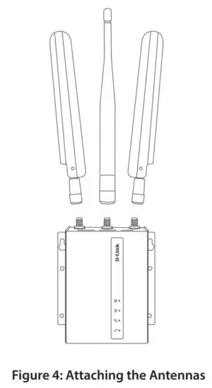 D Link DWM 313 4G LTE M2M Router - External Antennas