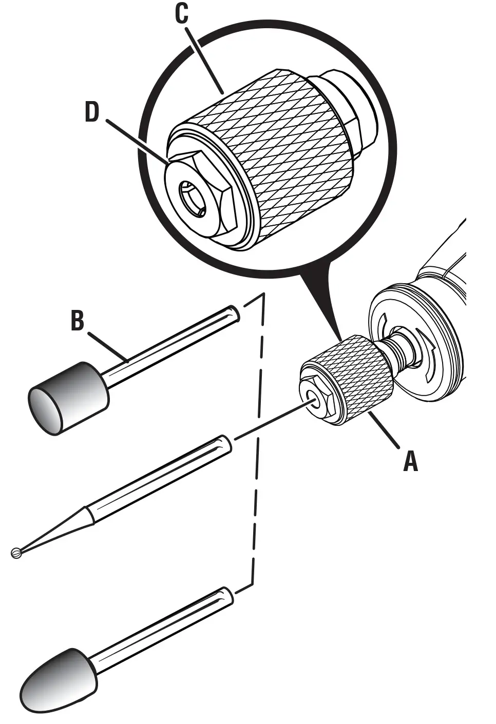 RYOBI TVM01 12V Cordless Rotary Tool Kit - Fig. 4