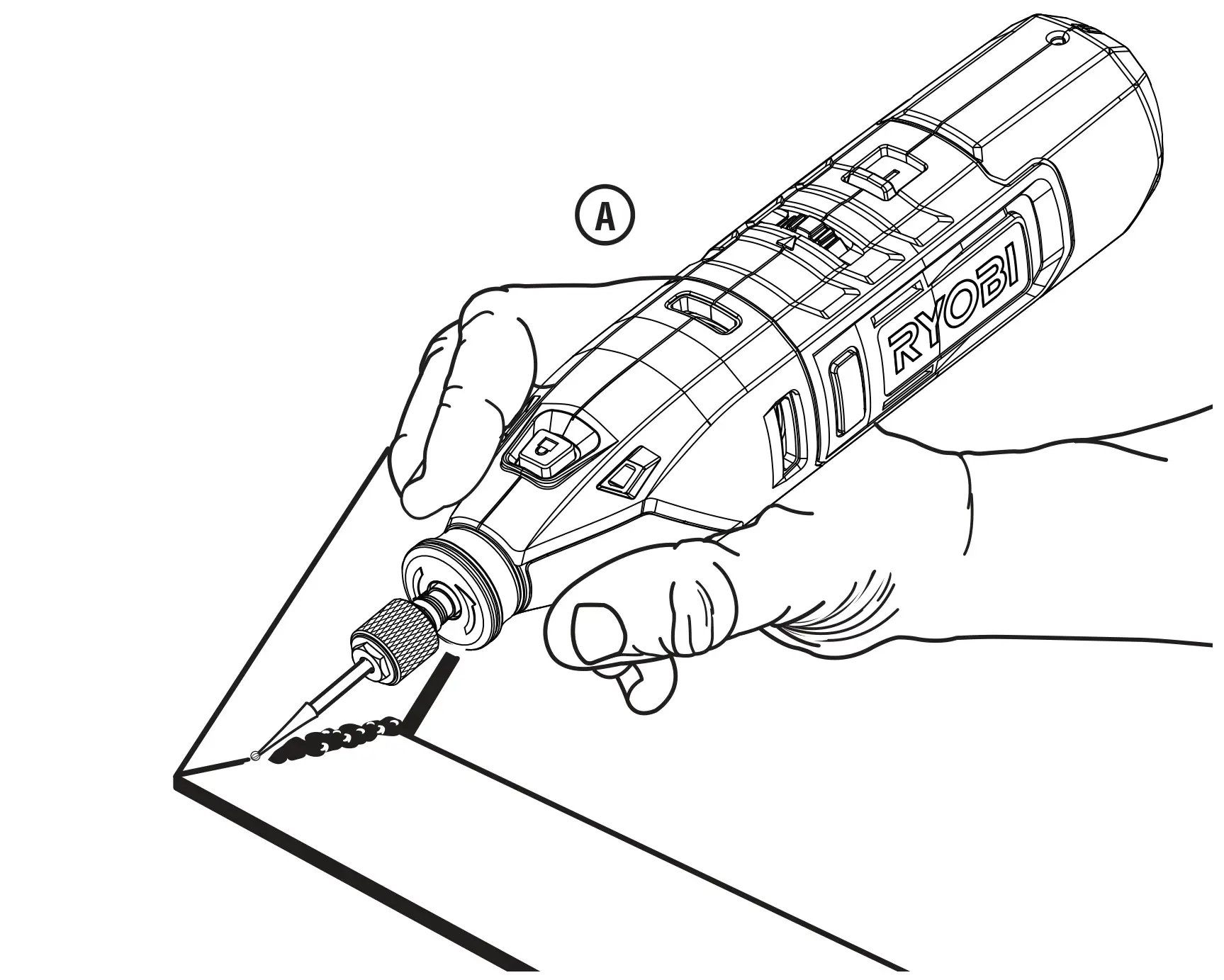 RYOBI TVM01 12V Cordless Rotary Tool Kit - Fig. 9