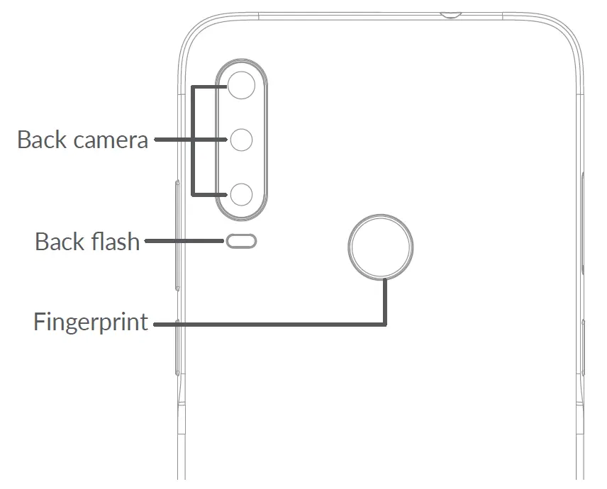 alcatel 5030F 1SE Smartphone FIG 2
