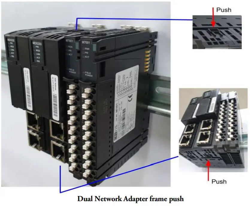 Beijer ELECTRONICS M Series Distributed Input or Output Modules User Guide - Dual Network Adapter frame push