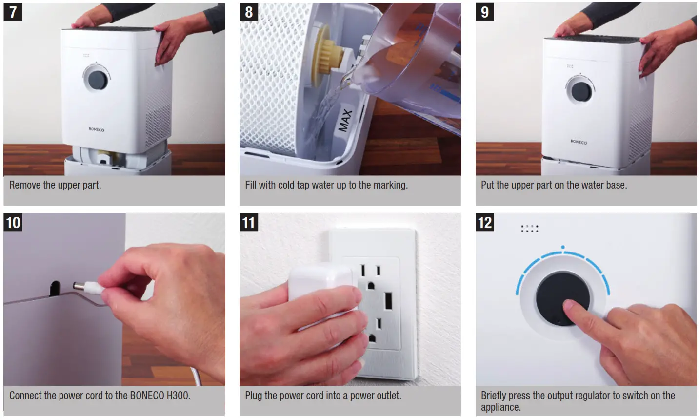 BONECO Humidifier & Air Purifier --START-UP (CONTINUED)