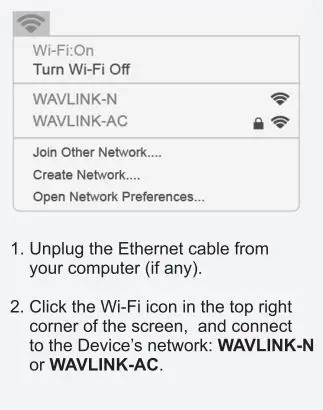 WAVLINK High Power Wi-Fi Outdoor AP Repeater Installation Guide - For Mac OS X User