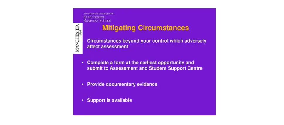 Manchester Mitigating Circumstances Procedure Instructions