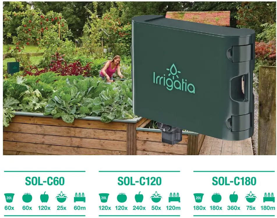 Irrigatia SOL C60 Tank Series Weather Solar Automatic Watering System - FIG16