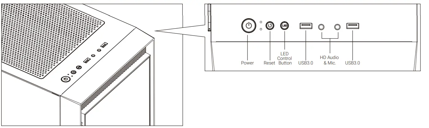 AeroCool Graphite Mid Tower Case - 16