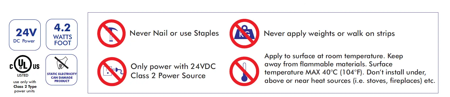 LED WORLD FC266M20-6M-24V-X Architectural Quattro Bright LED Flex Strip fig 1