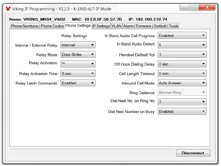 VIKING ELECTRONICS K-1900-7-IP VoIP Panel Phone with Auto Dialer-12