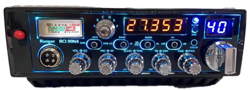 RANGER RCI-99N4 10 Meter Amateur Mobile Transceiver with Built-in Frequency Counter and Touch Select Multicolor