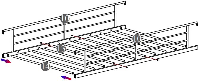 Merai Twin Over Full L-Shaped Bunk and Loft Bed step02