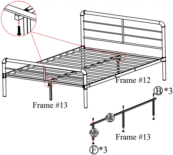 Merai Twin Over Full L-Shaped Bunk and Loft Bed step10A