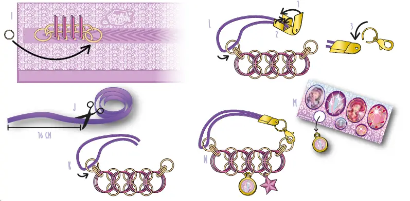 Totum Jewelry Girls Purple-Pink 16 Piece fig 1