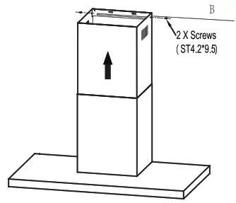Midea 330462 T Canopy Rangehood - Decorative Chimney