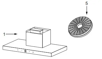 Midea 330462 T Canopy Rangehood - USE2