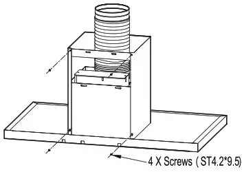 Midea 330462 T Canopy Rangehood - chimney