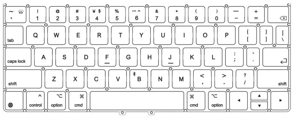 ESR 6B011 Magnetic Suspension Keyboard Case - layout identification