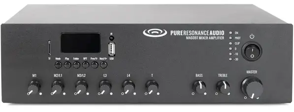 PURE-RESONANCE AUDIO-MA60BT-7-Channel-60W-Commercial-Mixer-Amplifier-PRODUCT