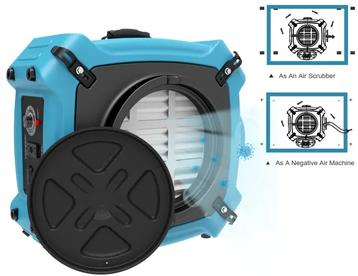 ALORAIR PUREAIRO HEPA MAX 870 Air Scrubber 3 Stage Filtration - fig2