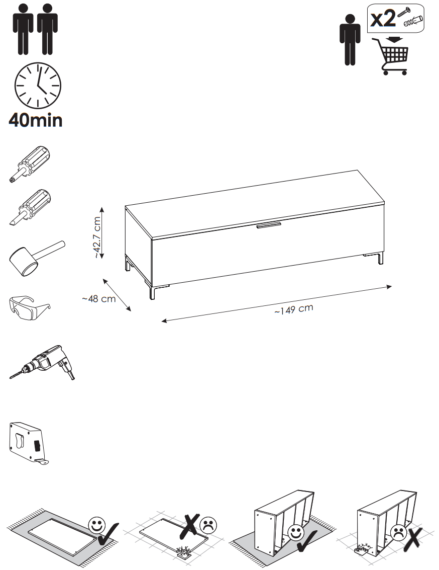 INOSIGN ALTF01 Breite 150cm Sideboard - FIGURE 1