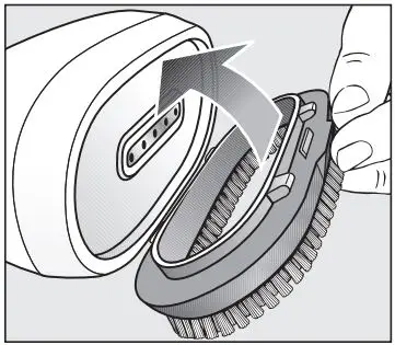 Miele ST 30 Rotary Ironers Steamer Instruction Manual - Hold the brush attachment in front