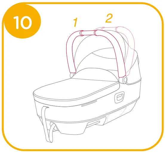 Attaching Lie-flat car cot to the Base