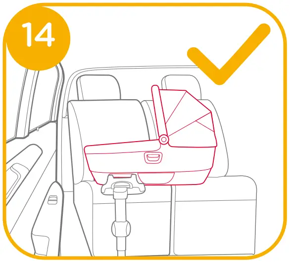 Attaching Lie-flat car cot to the Base