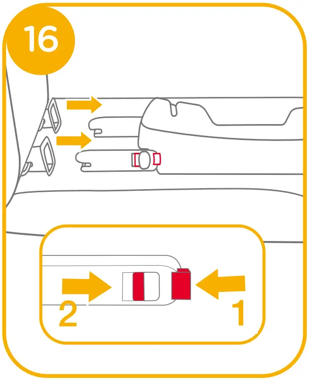 Attaching Lie-flat car cot to the Base