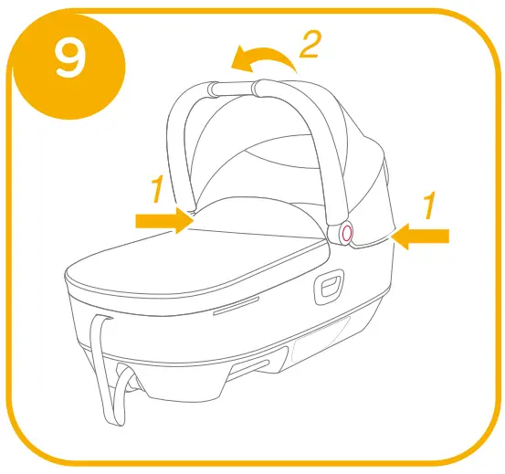 Attaching Lie-flat car cot to the Base