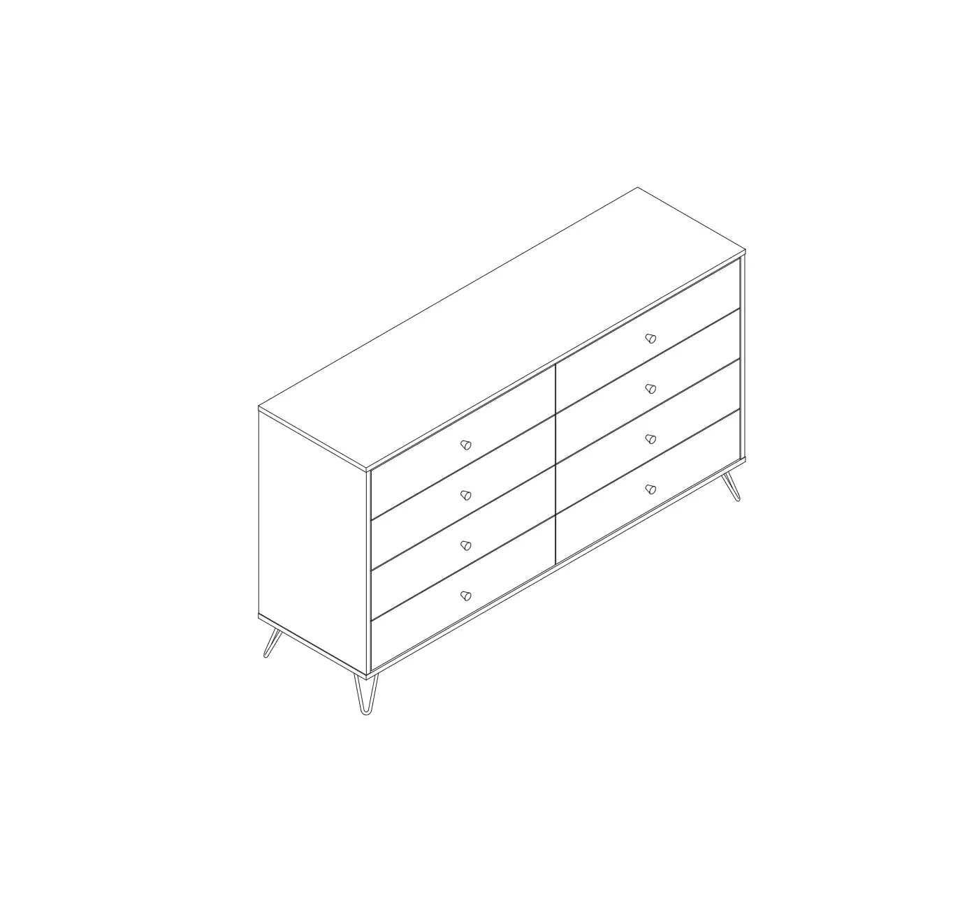 Fufu Gaga Ljy-kf210148-01 White 8-drawer Double Dresser In The Dressers Instructions