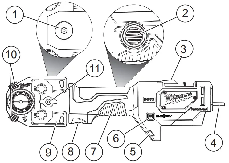 milwaukee 2679-20 M18 Force Logic 600 MCM Crimper - Fig 1
