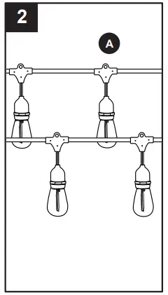 Harbor Breeze SLL48BK 48-ft 18-Light Plug-in White Outdoor LED Edison String Lights - Fig 4