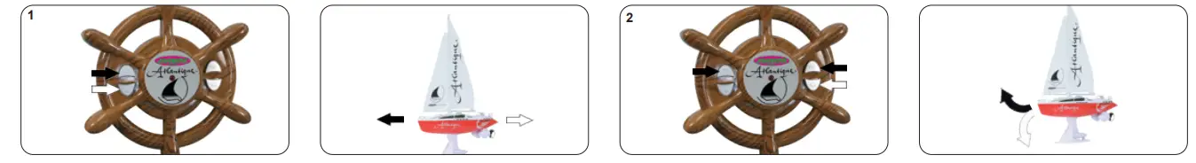 JAMARA 040250 Atlantique Sailing Boat 2 Channel 27MH - Transmitter 3