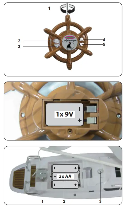 JAMARA 040250 Atlantique Sailing Boat 2 Channel 27MH - Transmitter 3