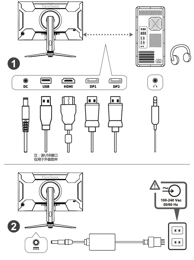 ViewSonic VX3215-2KC-PRO 32 Inch Curved Entertainment Monitor 3