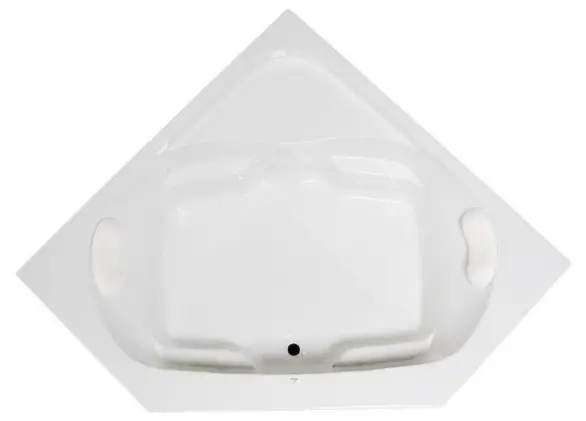 Laurel Mountain 6060LT528 Lorton 60 Inch x 60 Inch Drop-In Acrylic Corner Soaking Tub