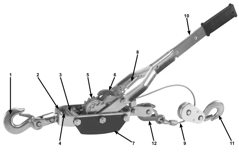 Haul Master 69855 8000 lb Cable Winch Puller-fig6